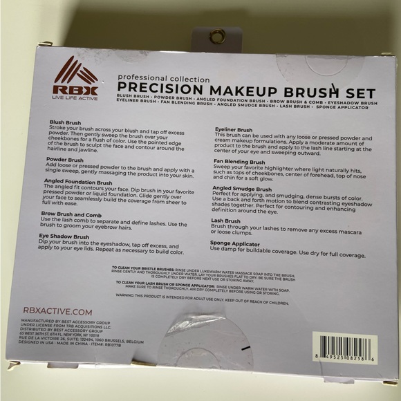 RBX 10 Piece Makeup Brush Set - Picture 5 of 5